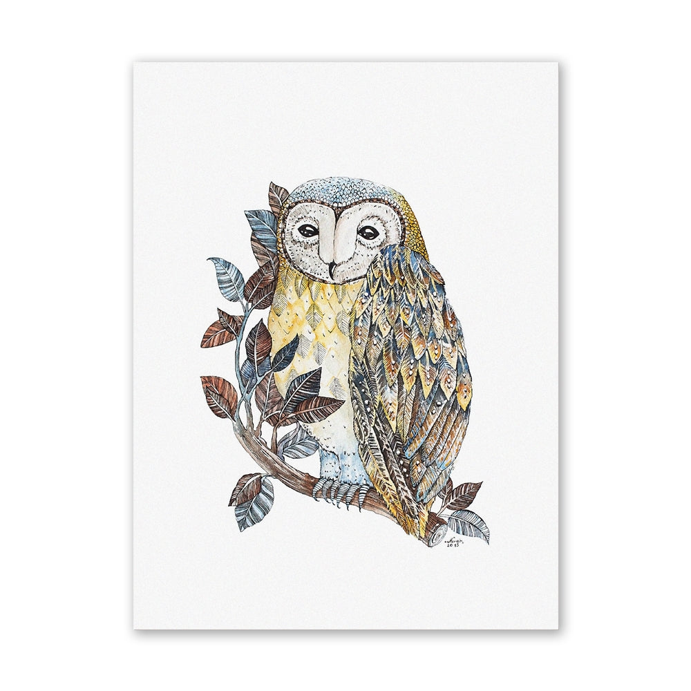 Owl Unframed Art Wall Canvas Print