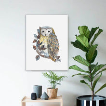 Load image into Gallery viewer, Owl Unframed Art Wall Canvas Print
