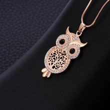 Load image into Gallery viewer, Truth Owl Tree Of Life Snake Chain Necklace