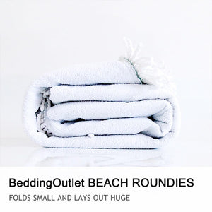 Summer Round Beach Towel Microfiber Bath Towel Large for Adults Owl Dreamcatcher Tassel Blanket Beach Cover Up