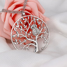 Load image into Gallery viewer, Insight Owl Tree Of Life Pendant Necklace