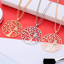 Load image into Gallery viewer, Insight Owl Tree Of Life Pendant Necklace