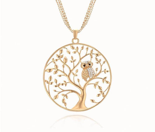 Insight Owl Tree Of Life Pendant Necklace