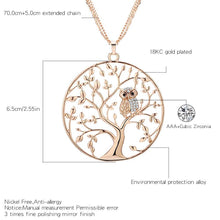 Load image into Gallery viewer, Insight Owl Tree Of Life Pendant Necklace