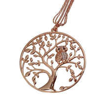 Load image into Gallery viewer, Insight Owl Tree Of Life Pendant Necklace