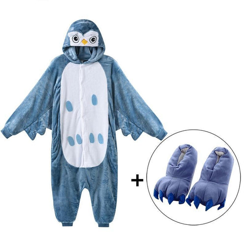 Unisex Cozy Owl Onesie With Slippers!