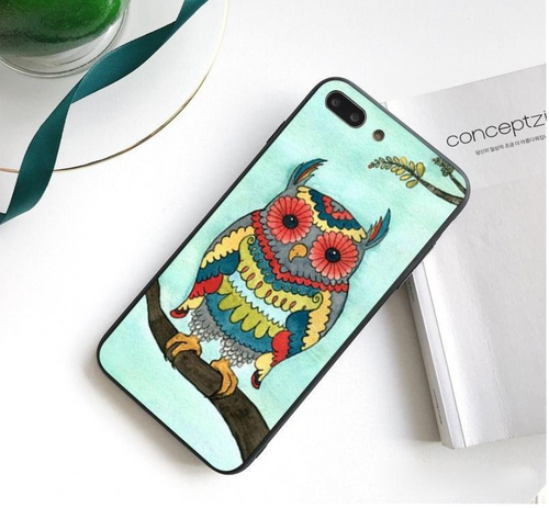 Flower Child Owl Phone Case for iPhone
