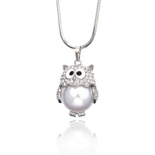 Load image into Gallery viewer, Owl&#39;s Fresh Water Pearl Pendant Necklaces