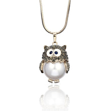 Load image into Gallery viewer, Owl&#39;s Fresh Water Pearl Pendant Necklaces