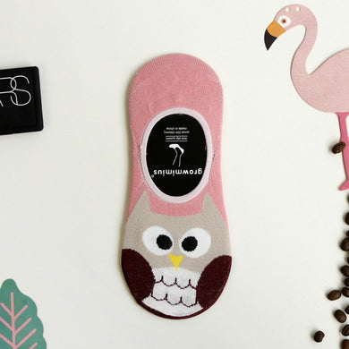 Cutesy Owl No Show Socks (1 pair)