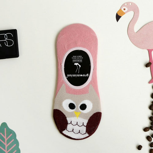 Cutesy Owl No Show Socks (1 pair)