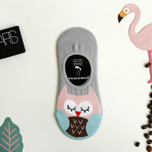 Load image into Gallery viewer, Cutesy Owl No Show Socks (1 pair)